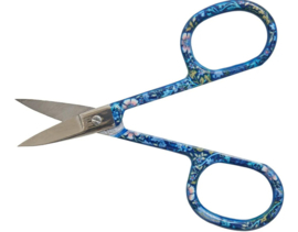 Schaar blauw gebloemd
