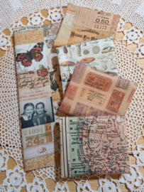 Stoffenpakket F4 Tim Holtz || palette orange