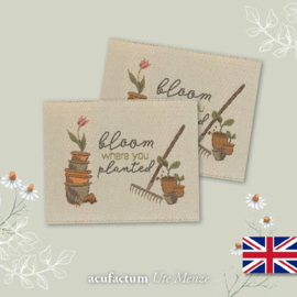 Acufactum || label met tuintafereel
