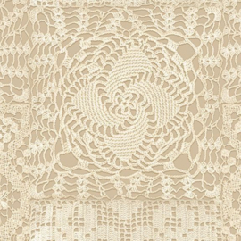 Marcus Fabrics dubbelbrede stof ||  LACE 108" QUILT BACK QB541966D  TAN