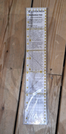 Quiltlineaal / ruler Cotton Patch centimeters/inches 7.5 x 40 cm. / 3 x 15.5 inch