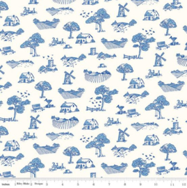 Virginia Rose Toile || Blue