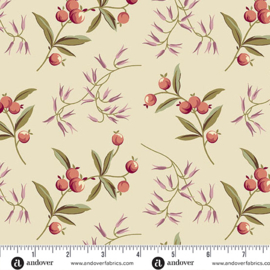 "Dahlia" fabric by Edyta Sitar  ||  Coralberry