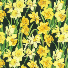 Quiltstof met narcissen 89420 120