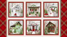 Quiltstof panel 292-86 Multi || Holiday Happy Place