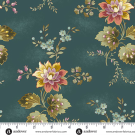 "Dahlia" fabric by Edyta Sitar  || Cardinal Flower
