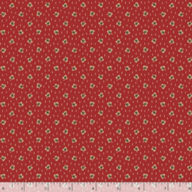 Marcus Fabrics Repro Reds Polly's Posy R3116  Red
