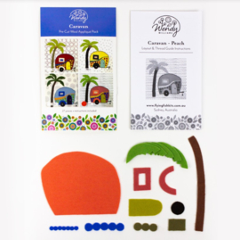 Wonderfil || Pre-cut wool kits by Wendy Williams - caravan peach - Leverbaar vanaf 2 juli 2026