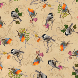 CORNUCOPIA HARVEST || Birds - Tan
