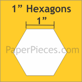 1" Hexagon Bulk, 1200 Pieces