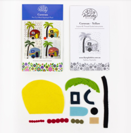 Wonderfil || Pre-cut wool kits by Wendy Williams - caravan yellow - Leverbaar vanaf 2 juli 2026