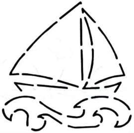 Quiltsjabloon || Zeilboot
