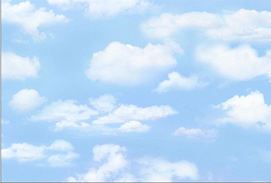 Quiltstof met afbeelding van wolken 369 licht blauw