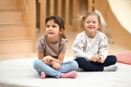 Set van 2 ovalen speelkleden "corduroy" in 3 kleurencombinaties