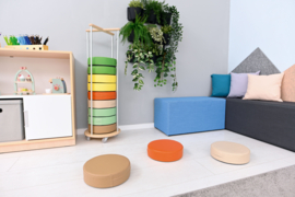 Mobiele standaard voor set van 12 zitkussens (van 8 cm)