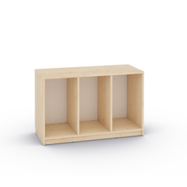 Kleine kinderopvang kast met 18 opberglades of 12 opbergboxen