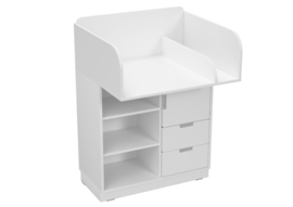 Aankleedmeubel / commode kinderopvang "klein" WIT of NATUUR
