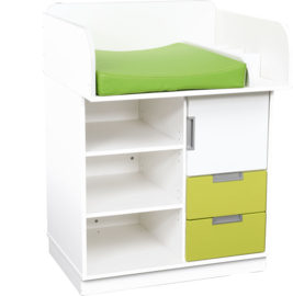 Aankleedmeubel / commode kinderopvang "klein" WIT of NATUUR