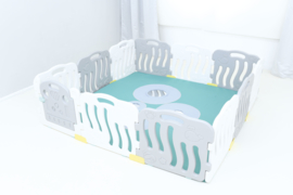 Kunststof grondbox/playpen 7,84 meter (59 cm) Grijs/Wit