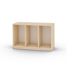 Kleine kinderopvang kast met 18 opberglades of 12 opbergboxen