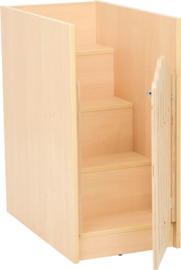 Aankleedmeubel / verschoontafel kinderopvang "compact"  (met aankleedkussen en trap)