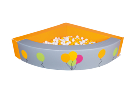 Ballenbak / Ballenbad "Hoek MEDIUM" WIT of MULTIKLEUREN 160 x 160 x 40 cm