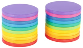 20 ronde zitkussens: in 8 kleuren(combinaties)