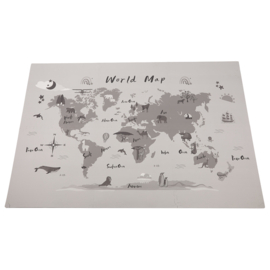 Speelmat Wereldkaart / 6 tegels (60 x 60 x 1,2 cm)