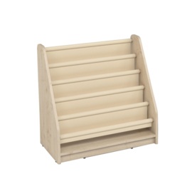 Kinderopvang boekenkast met planken van stof