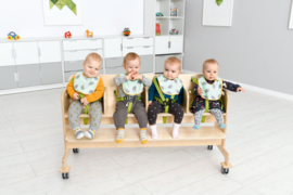 Hoogzit ergonomische bank (verrijdbaar) 4 zitjes