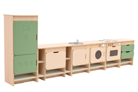 Speelkeuken "professioneel" NATUUR of WIT in 4 kleuren(combinaties)