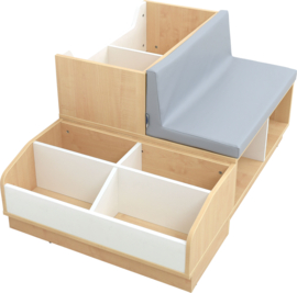 Leesbank / boekenkast (natuur of wit)