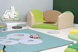 SALE! Speelmat/speelkleed/boxkleed Spiegels (190 x 190 cm)