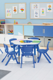 Speeltafel met verstelbare poten (in 5 kleuren)