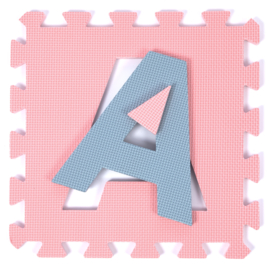 Speelmat alfabet/figuren Pastel 2,86 m² / 30 tegels (30 x 30 x 1,2 cm)