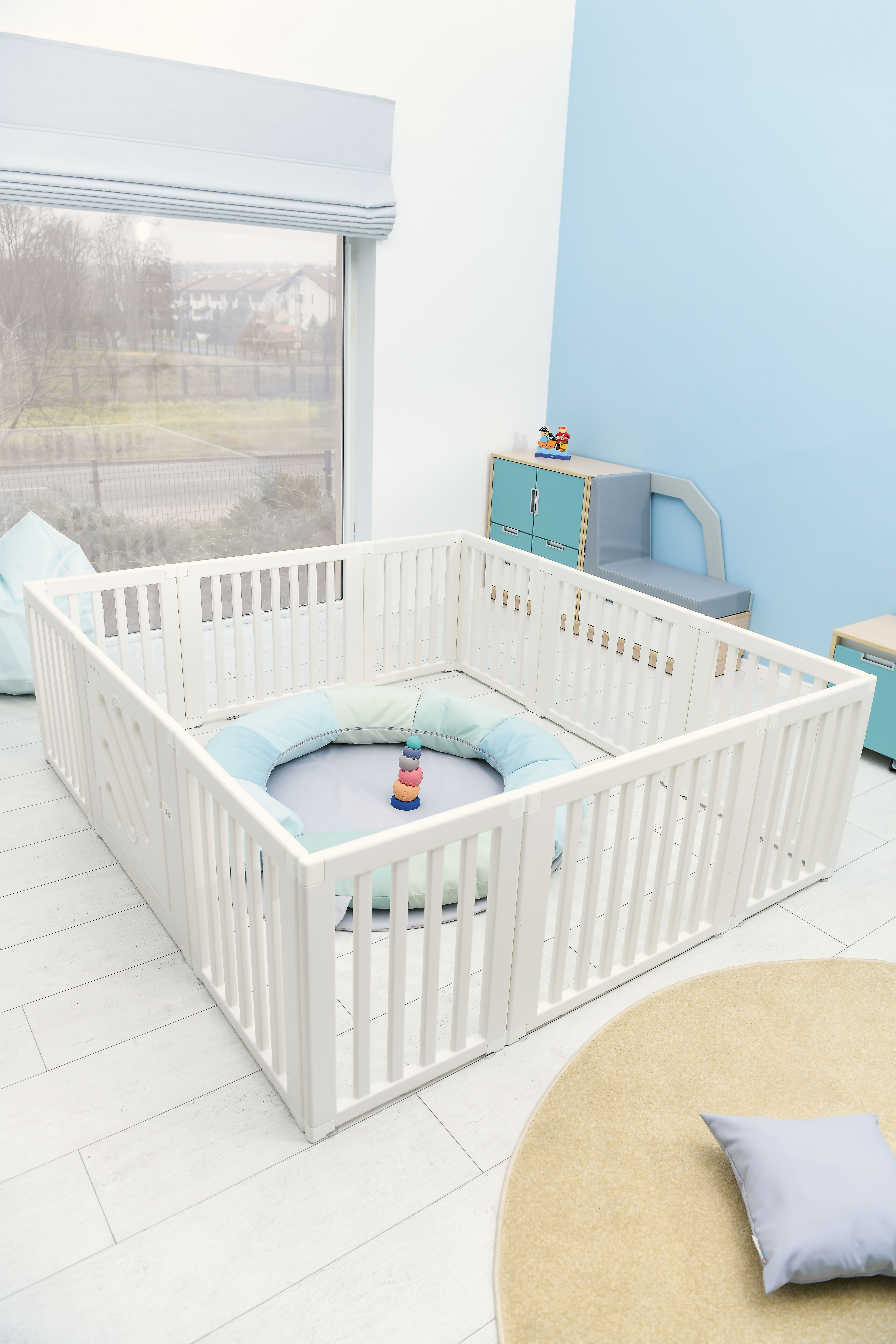 Speelkleed/speeltapijt Rups (140 cm) pastelkleuren