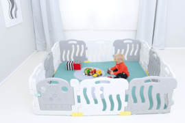 Kunststof grondbox/playpen 7,84 meter (59 cm) Grijs/Wit