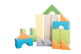Set (medium) foam blokken/speelkussens (13, 18 of 33 blokken)