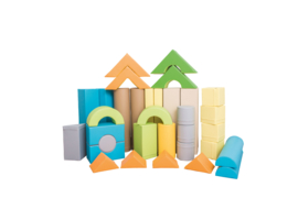 Set (medium) foam blokken/speelkussens (13, 18 of 33 blokken)