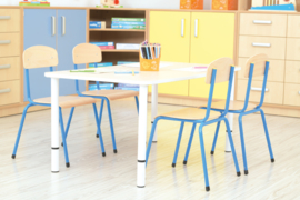 Kinderopvang tafels Esdoorn tafelblad met verstelbare poten