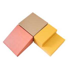 Set van 3 kleine foam blokken/speelkussens (in 2 kleurencombinaties)