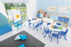 Kinderopvang tafels kunststof RECHTHOEK (115 x 60 cm) in 5 kleuren
