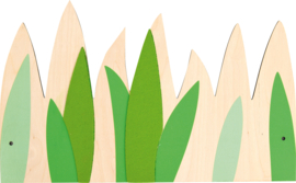 Wanddecoratie Gras (vilt/hout)