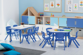 Speeltafel met verstelbare poten (in 5 kleuren)