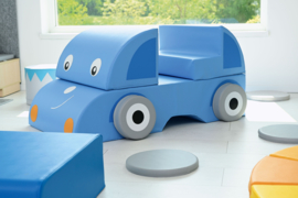 Speelauto (van foam blokken/speelkussens)