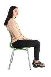 Schoolmeubilair/meubels: Stoelen kunststof/metaal "premium" (in 6 maten en 4 kleuren)