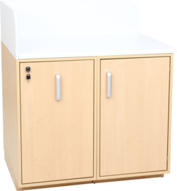 Aankleedmeubel / verschoontafel kinderopvang "compact"  (met aankleedkussen en trap)