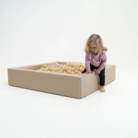 IGLU Ballenbak Klein/Laag (130 x 130 x 25 cm) WIT, BEIGE, FELLE of PASTEL kleuren