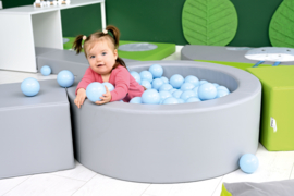 Speeleiland/kruiphoek foam met ballenbak (inclusief ballen) GROOT of KLEIN