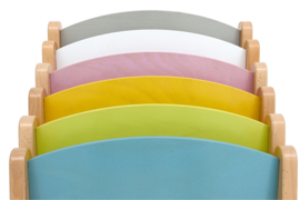 Schoolmeubilair/meubels: Stoelen beuken  (in 4 maten en 11 kleuren)